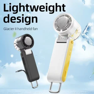 Foldable Metal Glacier II Handheld Turbo Cooling Fan AI Chip Touch Control 4000mAh Battery Portable Fast Cooling Output