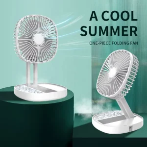 Foldable Portable Electric Fan Mini USB Charging Office Home Telescopic Fan Low Noise Living Desk Fold Fan