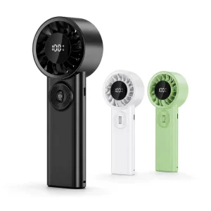 Foldable Portable Handheld Fan Mini Cooling Fan with 3600mAh Battery LED Screen for Travel Outdoor Camping