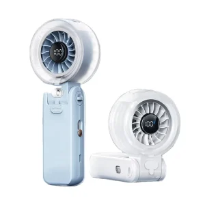 Foldable Portable Misting Fan 4000mAh 100 Gears Smart Screen Mini Mist Fan 18H Long Use Cooling Fan for Home & Office & Car
