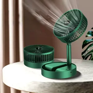 Foldable USB Desk Fan Rechargeable Portable Telescopic Standing Fan Silent Mini Table Ventilator for Office Home Use