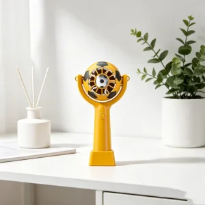 Football Shaped Hand Fan USB Rechargeable Portable Mini Fan for Outdoor Sports Scooter Events