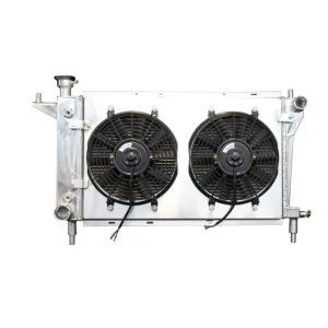 For Ford Mustang 3.8L 5.0L 5.8L V6 V8 Aluminum Water Tank Radiator with Fan Shroud Engine Cooling System F4ZH8005AA