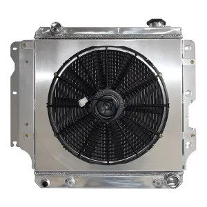 For Jeep TJ Wrangler Full Aluminum Radiator with Fan Shroud Auto Parts Engine Cooling System Replace 52028041