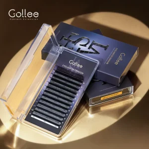 For Narrow YY 3D 4D Premium Handmade PBT Fiber Ultra-Soft Lightweight Natural Matte Sparkle Easy Fan Eyelashes Extension