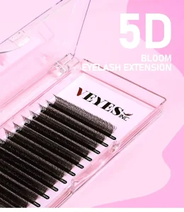 For VEYES Customized W Shaped Fan Eyelashes Easy Fanning Synthetic Mix Long Premade Volume Fans Matte Natural 4D 5D YY