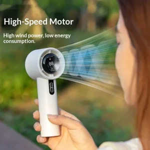 Foreign Trade 638 High Speed 100 Setting Wearable Handheld Fan USB Rechargeable Mini Portable Turbo Powered Brushless