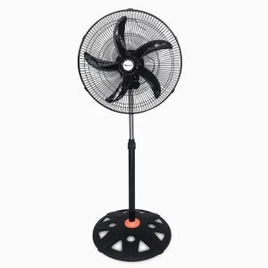 Full Plastic 18 Inch Mechanical Adjustable Height Low Noise 3 Speed Electric Floor Fan 5PCS Blades Portable Household Hotel