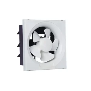 GEMTEC 10 Inch PP Plastic Square Axial Exhaust Fan Copper Motor 6 Blades Button Control Wall Mount APB25A2 (1 Year Warranty)
