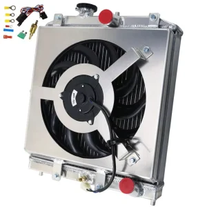 GTGMOTO 2 Row Radiator Shroud Fan for 93 Honda Civic Del Sol Integtra DC EG EK