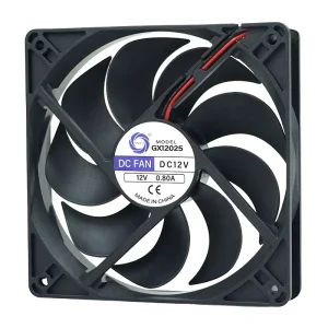 GX12025 12V DC 0.8A 3550RPM 120x120x25mm 4-Inch High-Speed Axial Flow Fan, Low-Noise Cooling Fan