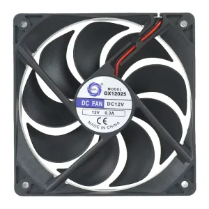 GX12025 12VDC 0.3A 2500RPM 120x120x25mm 4-Inch Axial Flow Fan, Low-Noise Brushless Cooling Fan, Sleeve Bearing