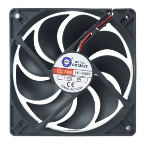 GX12025 Support 110 240VAC Work EC3200RPM 6W 120x120x25mm 4 Inch Remote Control Axial Cooling Fan Double Ball Bearing Fan