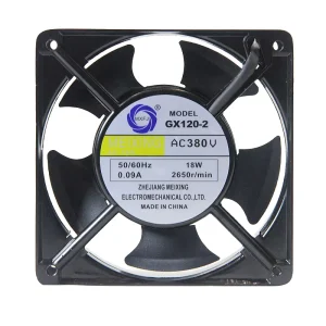 GX12038HBL 120x120x38mm 4 Inch 380VAC 2650RPM Axial Flow Fan Cooling Fan Double Ball Bearing and Big air Flow