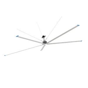 Gearless Direct Drive HVLS Industrial Ceiling Fans Stainless Steel Blades 5 Wide Coverage PMSM Motors Super Long Service Life