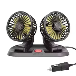 General Car Fan Portable Double Head Car Cooling Large Wind Electric Fan