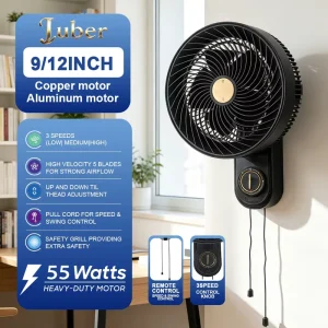 Global Standard CE CB NEW 16 Inch Wall Fan Energy Saving Design High RPM Motor for Retailers