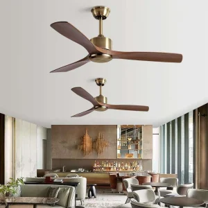 Good Quality 52 Inch Modern Indoor Decorative Metal 3 Blades Remote Control DC Motor Living Room Ceiling Fan