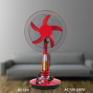 Good Quality DC 12V 16 Inch Motor Fan AC DC Table Fan with Led Light Outdoor Emergency Stand Fan