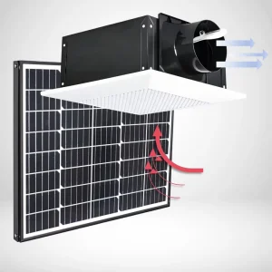 Green Energy Saving 40W DC Solar Powered Ceiling Exhaust Fan Air Vent Centrifugal Smoke Exhaust Bathroom Ventilation Household