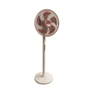 Guanling 12 Inch Dual Purpose White Plastic Pedestal Fan 45W Mechanical AC Motor Adjustable Height Low Noise Class Energy