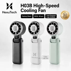 H03B Factory Wearable Mini USB Rechargeable Portable Handheld Ice Compress Cooling Foldable High Speed Turbo Fan