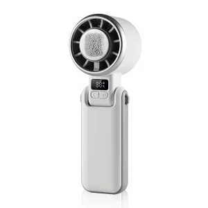 H03B Mini Turbo Handheld Fan 5 Speeds Air Cooler Foldable with Battery Power for Home Car Outdoor Hotel Use