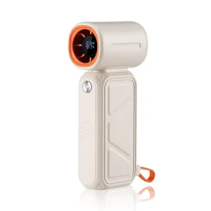 H06 High Speed Turbo Cooling Wearable Portable Handheld Fans with 8000Mah Power Bank Digital Display for Car Household