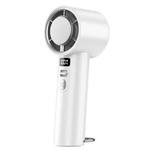 HD Handheld Fan Digital Display 100 Speed Settings High Speed Portable USB Cooled Mini Outdoor Use Powerful Wind Plastic