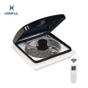 HOMFUL Caravan Skylight RV Accessories Motorhome Exhaust Fan Electric RV Roof Vent Fan with Remote Control