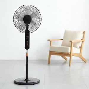 HSS Electric Floor Standing Fan 18 Inch AC Motor Floor Fan 5 Blades Adjustable Height Air Cooling Fan for Household Use