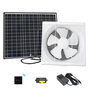 HVAC Air Conditioning DC Wall Mounted Fans Tooling Eco Vents 40W Solar AC Powered ABS 5 Blades Attic Gable Ventilation Extractor