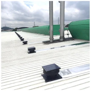 HVAC Factory Warehouse Centrifugal Air Blower 60W Solar Powered Roof Ventilation Attic Gable Axial Exhaust Fan