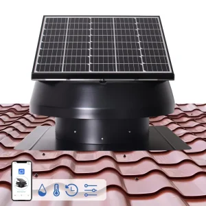 HVAC Solar Roof Ventilation Fan with APP Control DC Attic Air Cooler Fan for Factory Residential Heat Extractor Fan