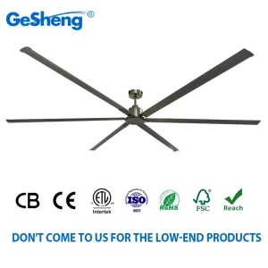 HVLS 6ft 7ft 8ft 10ft Ceiling Fan with 6 Aluminum Blades DC Motor Remote Control 72 84 100 120 Inch Large Ceiling Fan