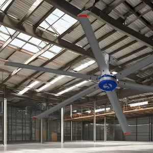 HVLS Axial Ceiling Fans 12 Ft 6 Blades Dual Ball Bearing Large Commercial Space Cooling Energy Saving High Performance Stable