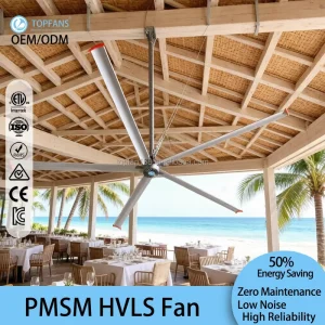 HVLS Fan Industrial Ceiling Fan Industrial Fan PMSM Direct Drive Large Airflow Cooling Fan for Warehouse Factory Workshop