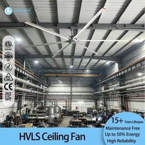 HVLS Industrial Ceiling Fan 14ft 4.3m with Maintenance free Gearless Design CE Approved