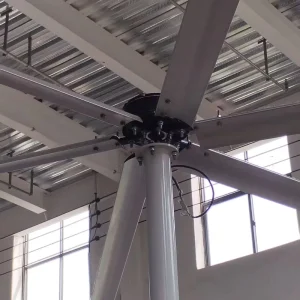 HVLS Industrial Ceiling Fan 24ft Aluminum Alloy Blade 6 Blade Ball Bearing Touch Control 380V Industrial Ventilation Exhaust Fan