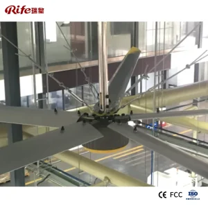 HVLS Industrial Commercial Energy Saving Large Ceiling Fan 6 Blade Remote Control Motor Indoor Outdoor 10 ft