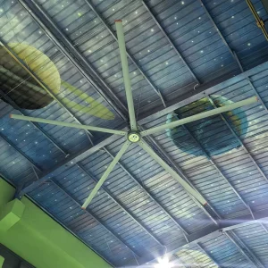HVLS Large Ceiling Fan with 24ft Blade Diameter AC Gearbox Industrial Fan Manufacturer