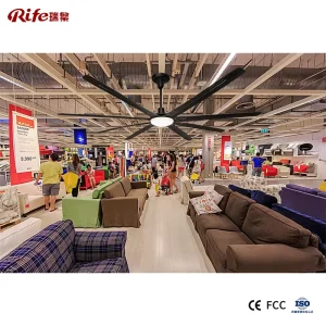 HVLS Ventilation Ceiling Fan Modern New Design 3300mm Energy Saving Motor Remote Control Industrial Commercial Cooling