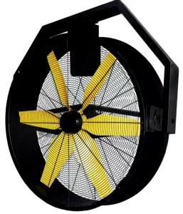 HVLS Wall Mounted Iron Shell PMSM Motor Plastic Fiberglass Blade Big Airflow Industrial Air Circulation Energy Saving Wall Fan