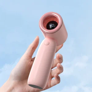 HXTC88 Outdoor Personal 100 Speed 2000mAh Led Display Wearable Portable Pocket Hand Held Mini Small Little Rechargeable Usb Fan