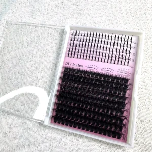 Hand Made Fan Eyelashes DIY Lash Fluffy Cluster Private Label Volume 3D Faux Mink Cluster Lashes DIY Cluster Lashes
