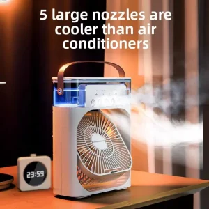 Handheld Carry Water Mist Air Cooler Silent Operation 3 Speed Wind Adjustment Bedroom Office Cooling Fan