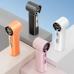 Handheld Fan High Speed Turbo Silent Brushless Motor 6 Speed Portable Mini Fan USB Rechargeable Household Outdoor Car Light