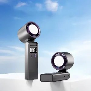 Handheld High Speed Cooling Fan ICE Plate Turbo Fan Head Foldable Roller Switch 100 Gear Adjustable for Car Battery
