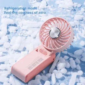Handheld Mini Fan factory two blades High Speed 3600mAh rechargeable Portable Folding K67 K68A K68B icy cooling fan