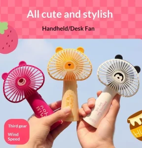 Handheld Mini Plastic Fan Outdoor Portable Electric Rechargeable USB Summer Fan Ultra Long Battery Life Hotel Use English